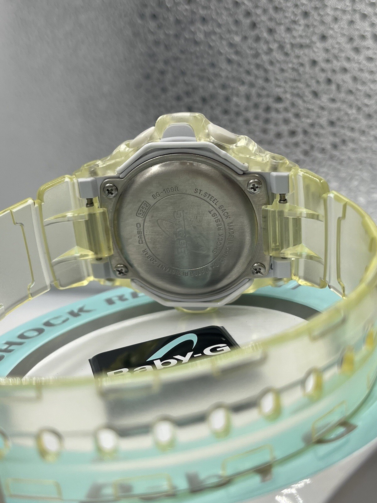 Casio Baby G 3252 BG-169R Ladies Digital Watch Transparent Rare Needs Battery!