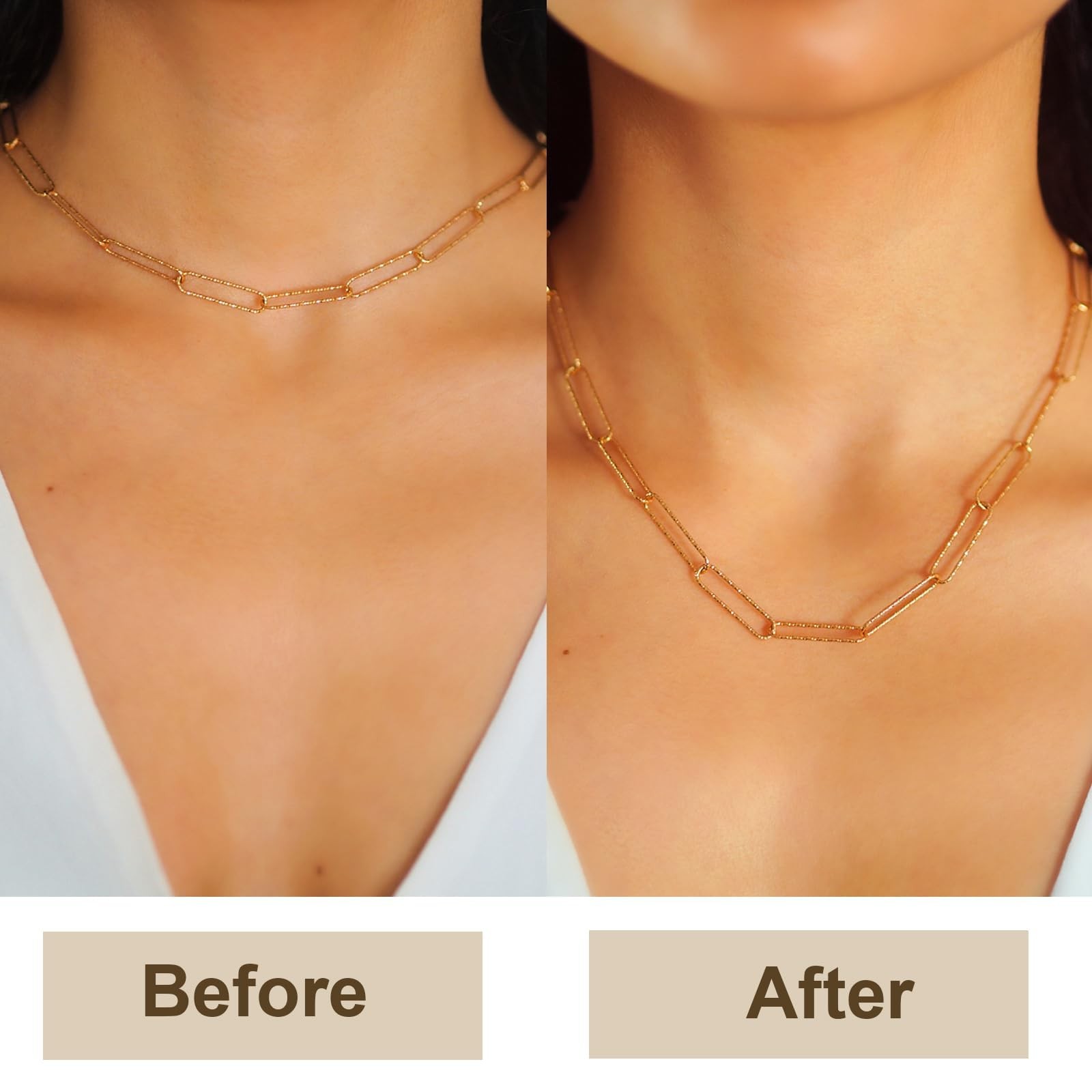 Necklace Extenders, 3 Pc Gold Plated Chain Extenders, 2″, 4″, 6″