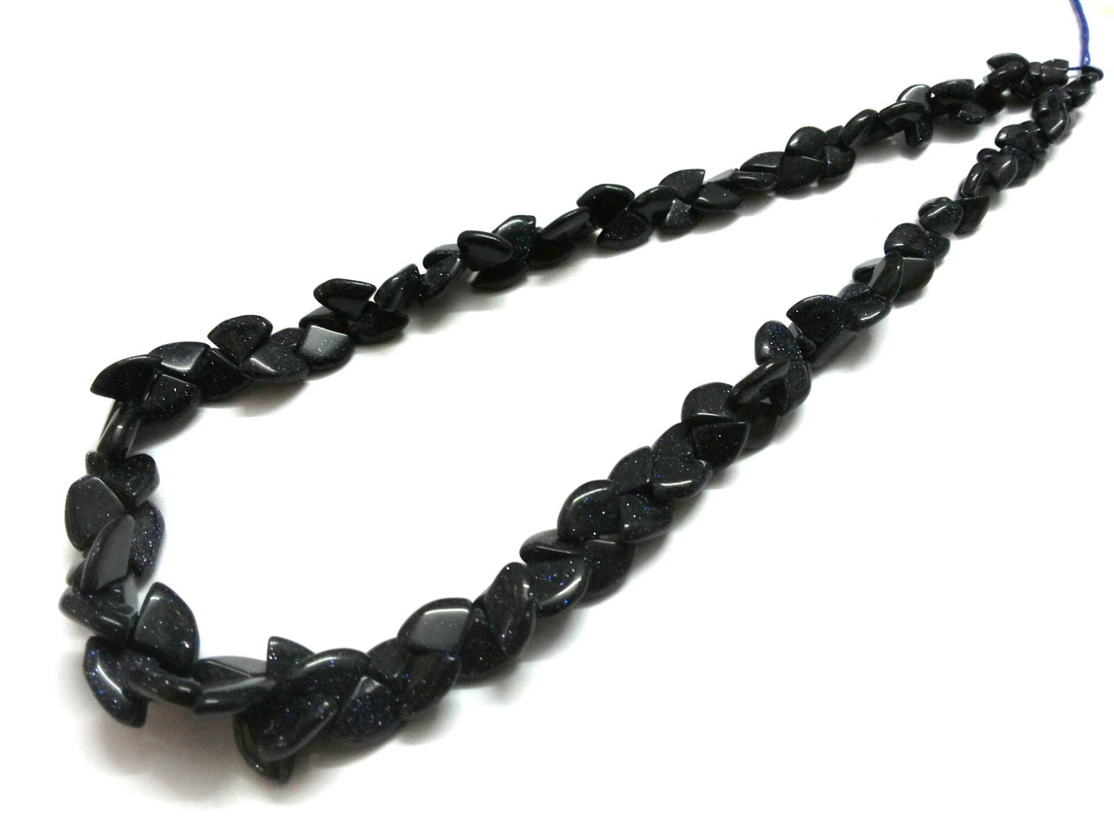 1 Strand Natural Blue Sunstone Triangle Shape Smooth 5×7-8x12mm Beads 16″inch