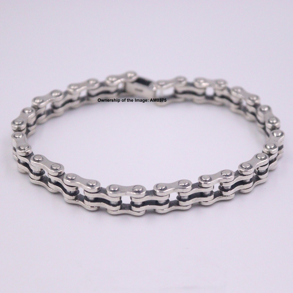 Pure 925 Sterling Silver Men Bracelet 8mm Curb Link Chain Strong Clasp 8.26inch