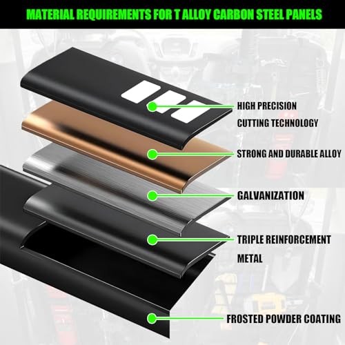 Molle Panel Alloy Metal Rigid Truck organizer Universal 2 × black metal panel
