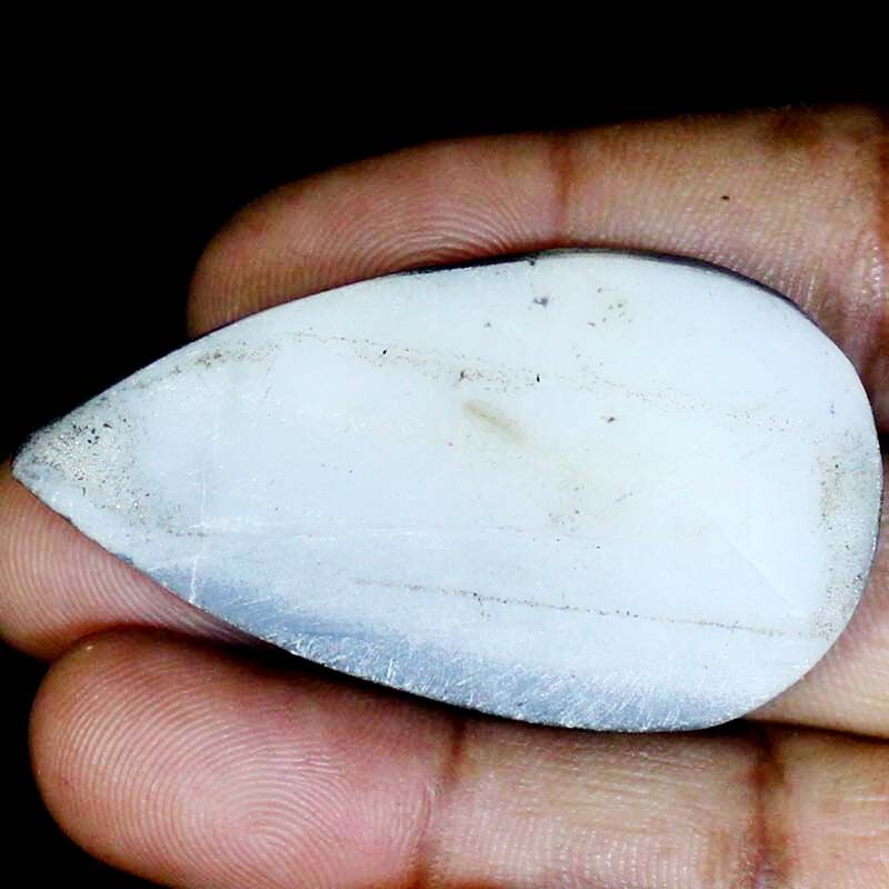 137.65 CTS Natural Titanium Druzy agate PEAR Cabochon Gemstone 32x58x10 mm BC-28