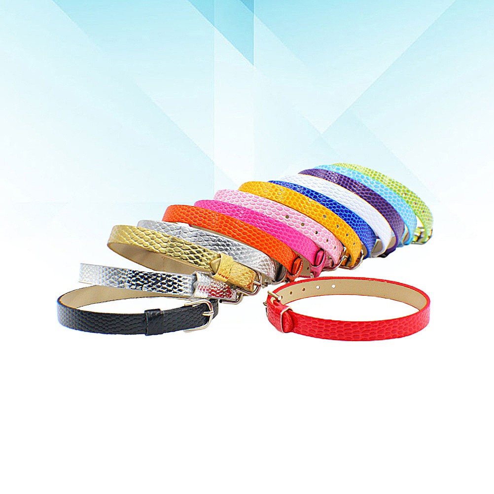14Pcs PU Watchband Replacement Adjustable Wristbands for Smartwatch