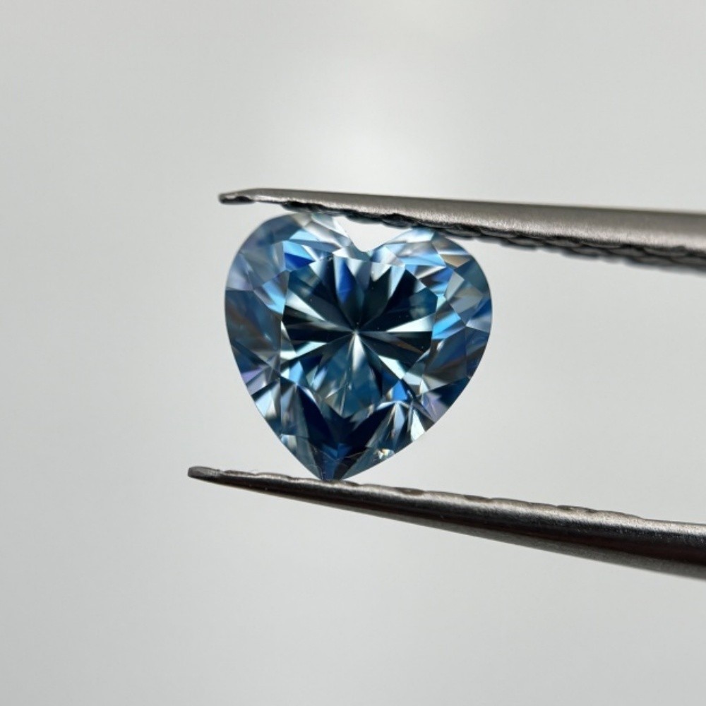 Loose Moissanite Heart Cut Gemstone Multicolored 1pcs 4x4mm 0.3ct-9x9mm 3.0ct