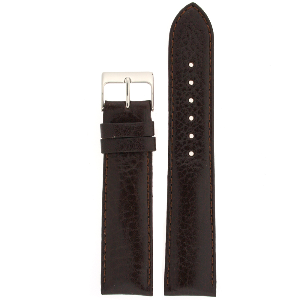 Watch Band Calfskin Leather Dark Brown Strap Comfort – 12mm – 24mm
