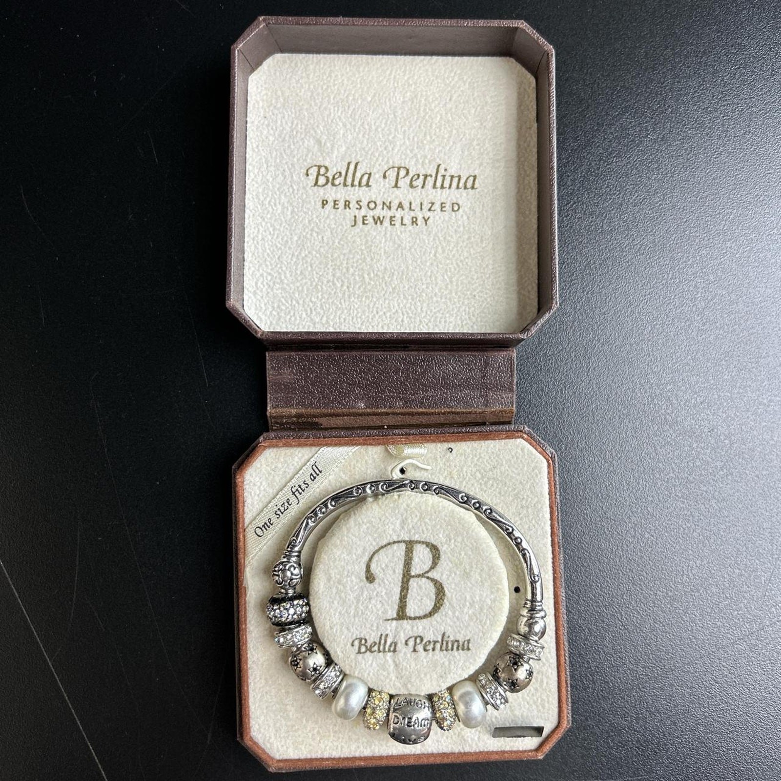 Silver Bella Perlina Cuff Charm Love Live Bracelet