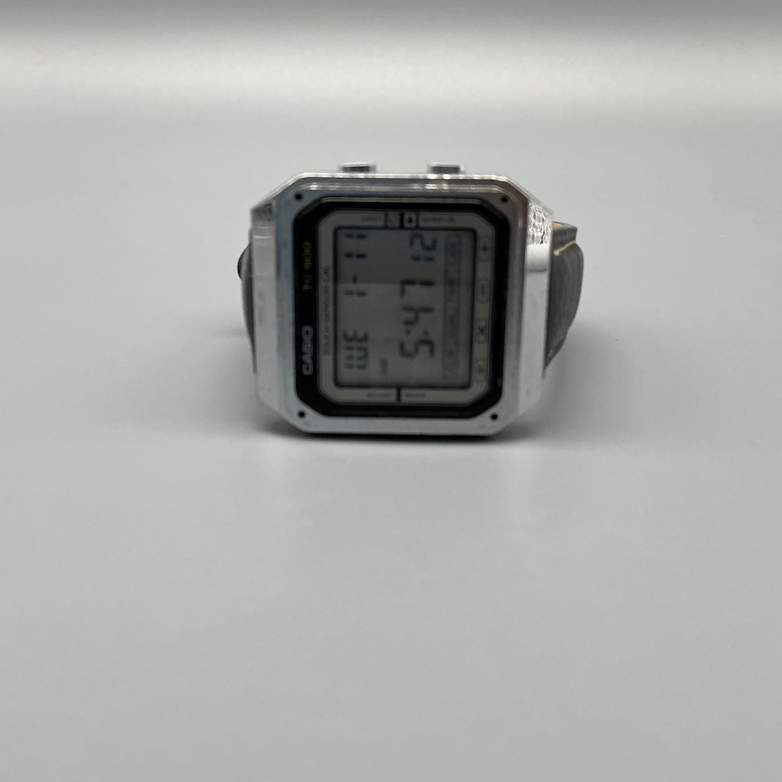 Vintage Casio 119 TC-500 Mens Watch 34mm LCD Touch Non Working for Parts
