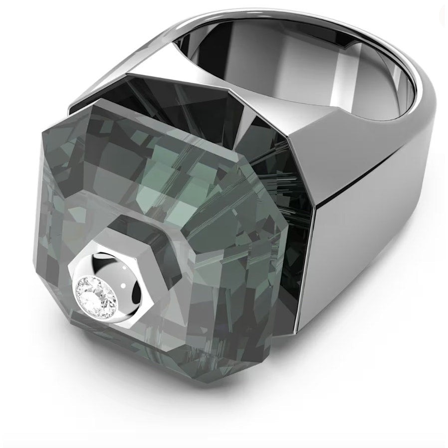 BNIB SWAROVSKI Numina Cocktail Ring Black Ruthenium Size 50 & Bag £195.00