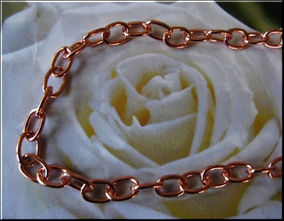 Solid Copper Anklet CA627G -3/16 inch wide – 8 to 11 inch lengths