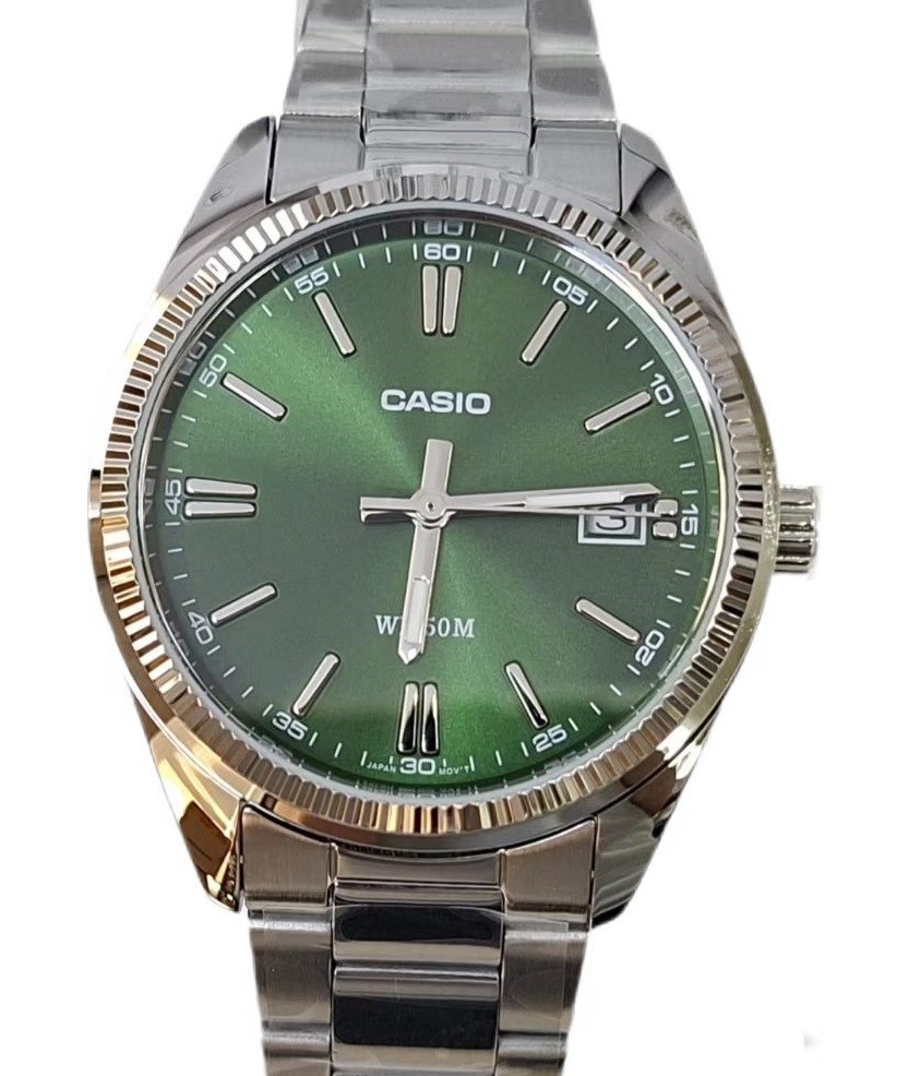 Casio UTP-1302PD-3A1 Stainless Steel Band 35 mm Dail Green Unisex Adults Watch