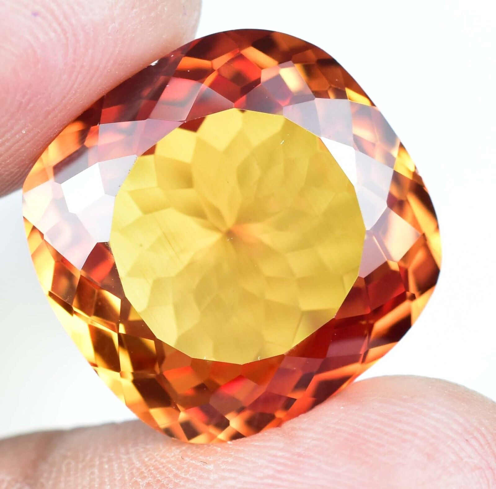 FLAWLESS Natural Imperial Topaz 27.10 Ct Cushion Certified Untreated Gemstone