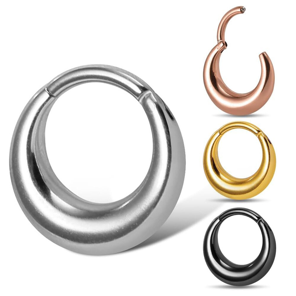 16G Septum Nose Ring Hinged Daith Hoop Earring Surgical Steel Septum Clicker 1PC