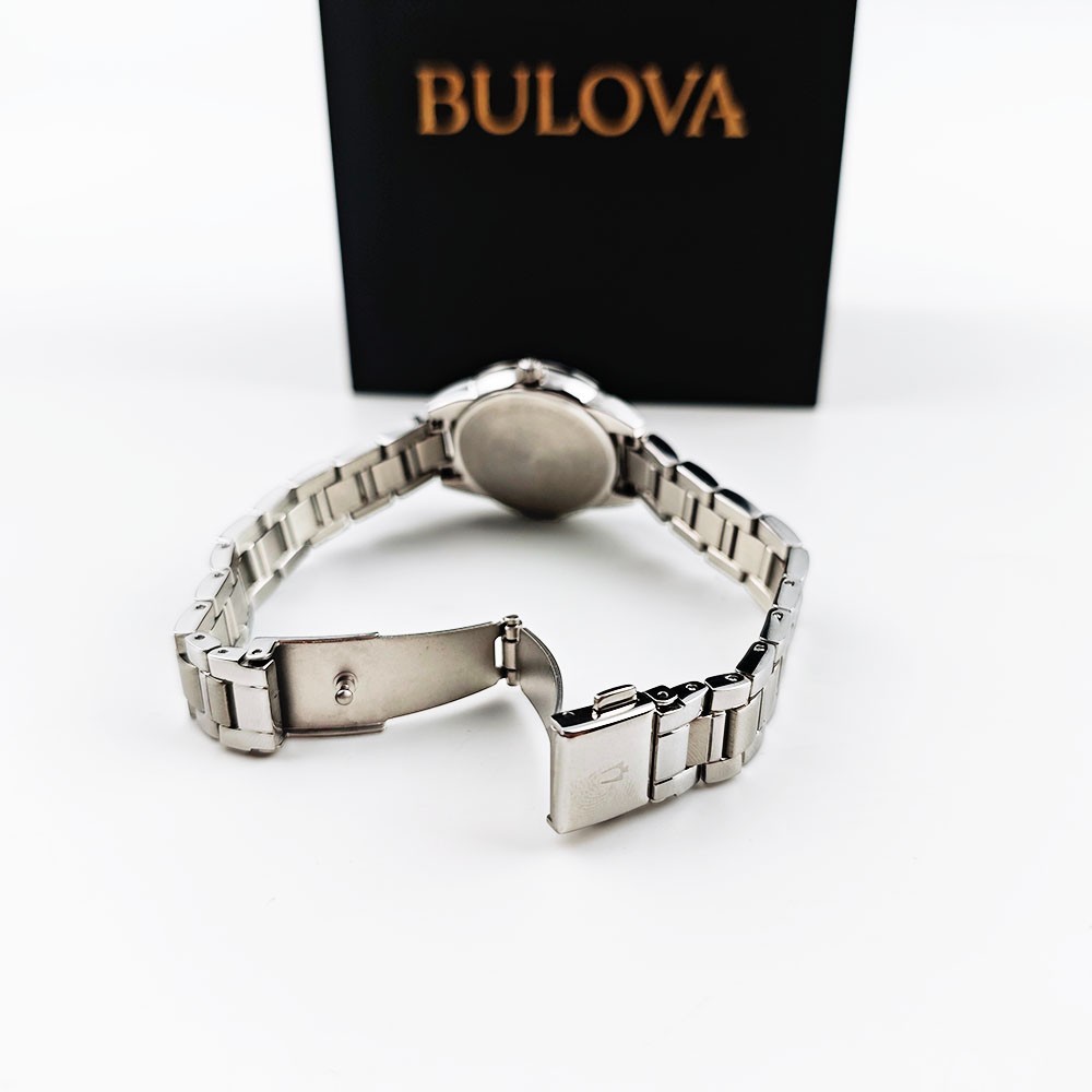 Bulova Sutton 96P219 White Diamond Dial Silver Band Women’s Quartz Women’s 28mm