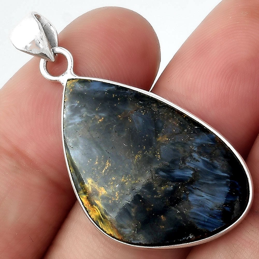 Natural Pietersite – Namibia 925 Sterling Silver Pendant Jewelry P-1001