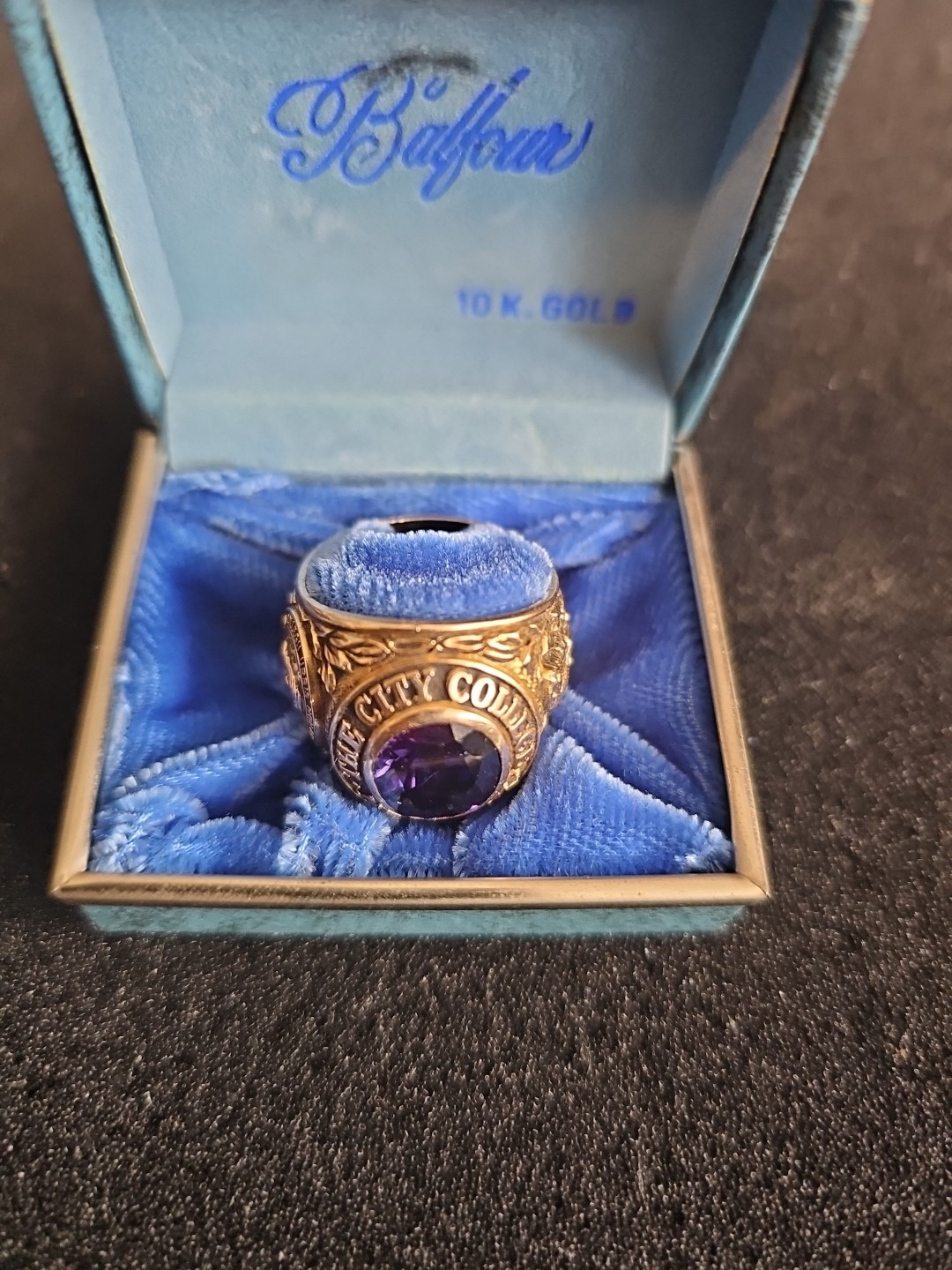 Vintage 1958 Balfour 10K Yellow Gold The City College New York Ring 23.4 Grams