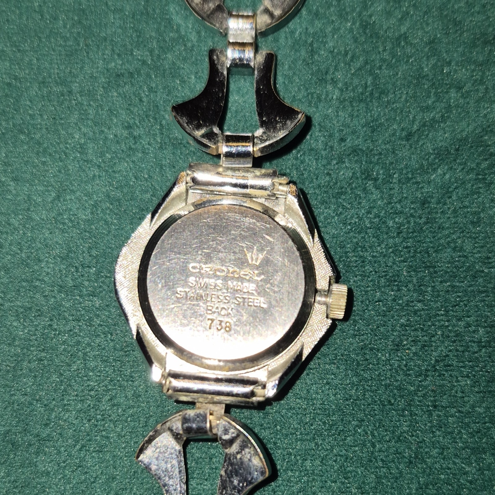 Croton Swiss Made Manual Mechanical Antimagnetic Women’s Blue Dial Bracelet 60s