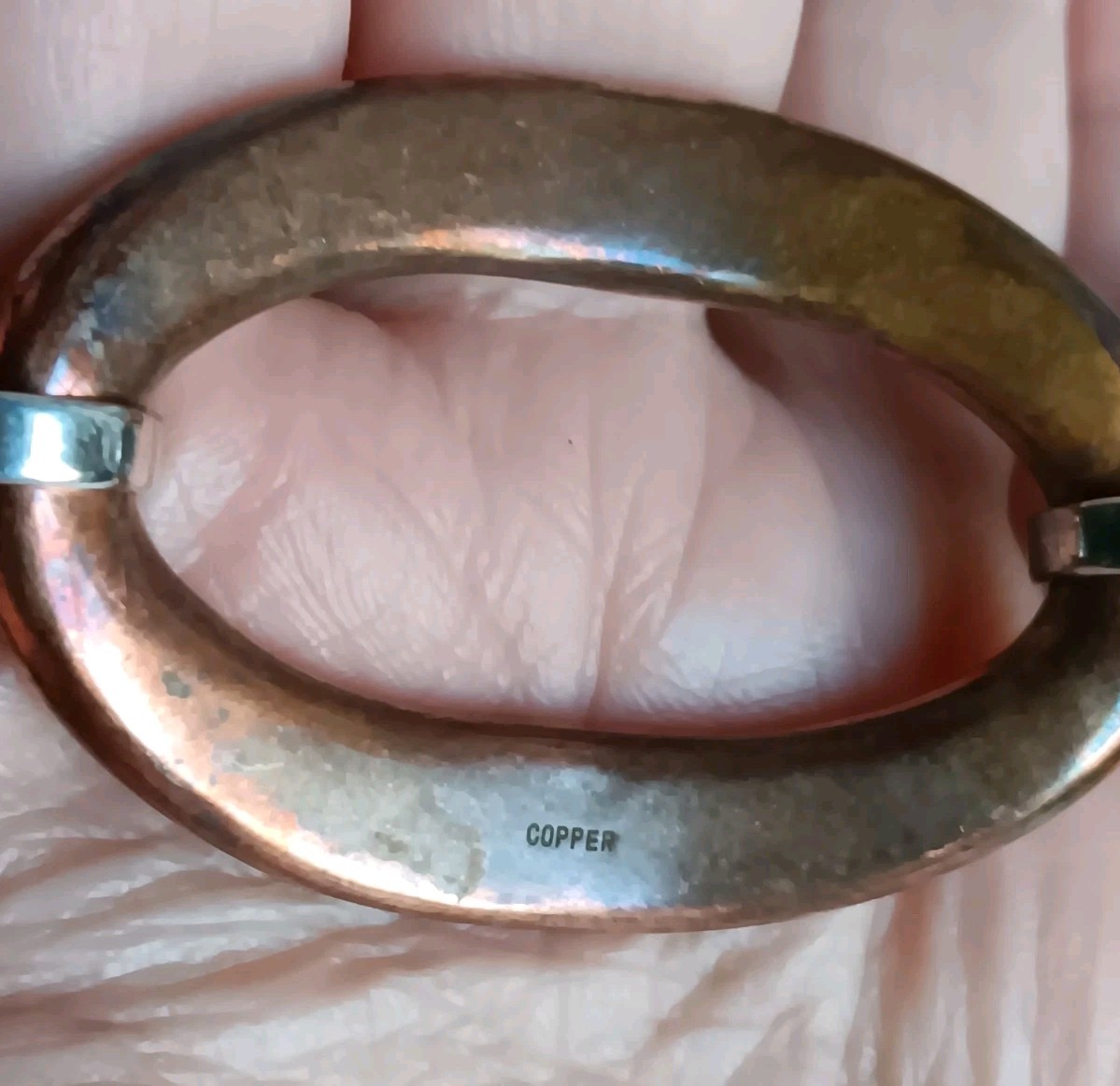 Rim Studio Sterling Silver Brass & Copper Large Link Bracelet 8″
