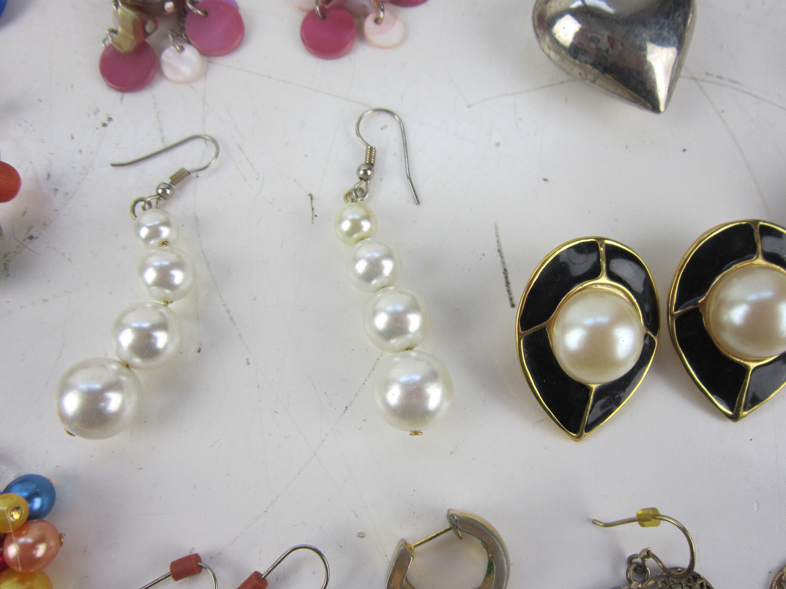 Vintage Earrings Lot, Some Clip On. Ring, Pendant. Not Researched.