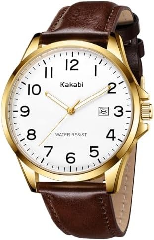 Watch for Men, Fashion Minimalist Wrist Watch Waterproof Quartz Analog Date with
