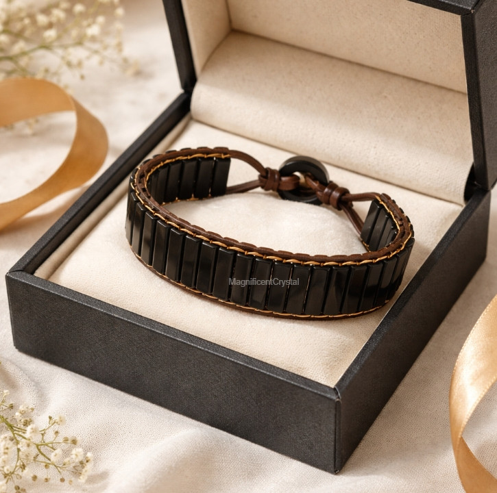 High Quality Natural Black Tourmaline Bracelet Healing Energy Protection Jewelry
