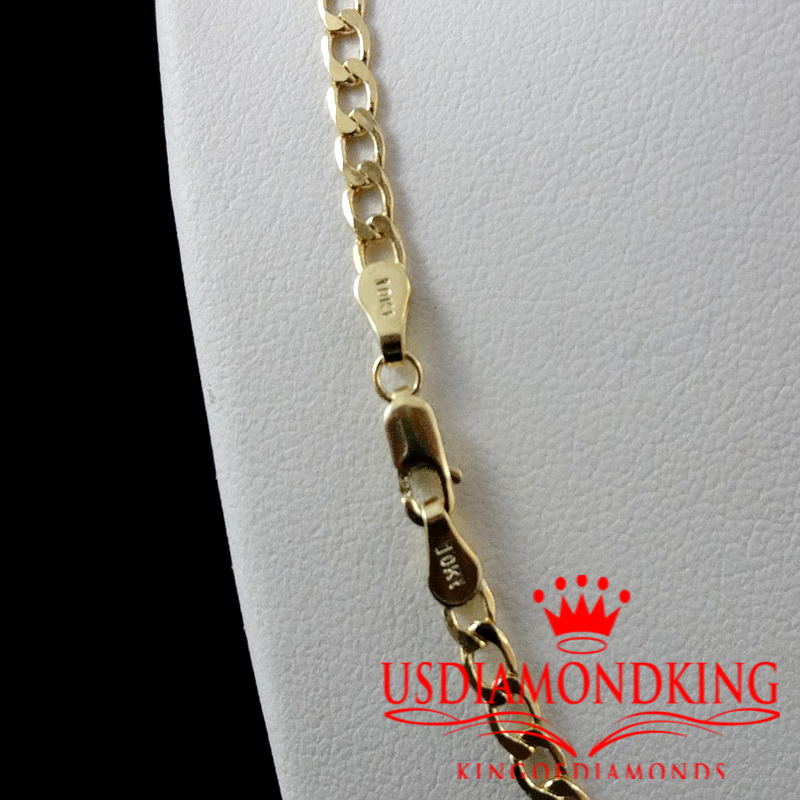 10K AUTHENTIC YELLOW GOLD MIAMI CUBAN CURB LINK CHAIN NECKLACE 2.5 MM 18~24 INCH