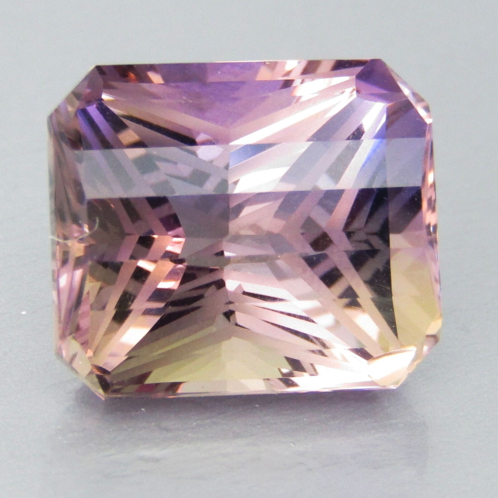 10.36Cts Lustrous Natural Ametrine 13.8×11.8×9.7mm Pixel Radiant Cut Gemstone