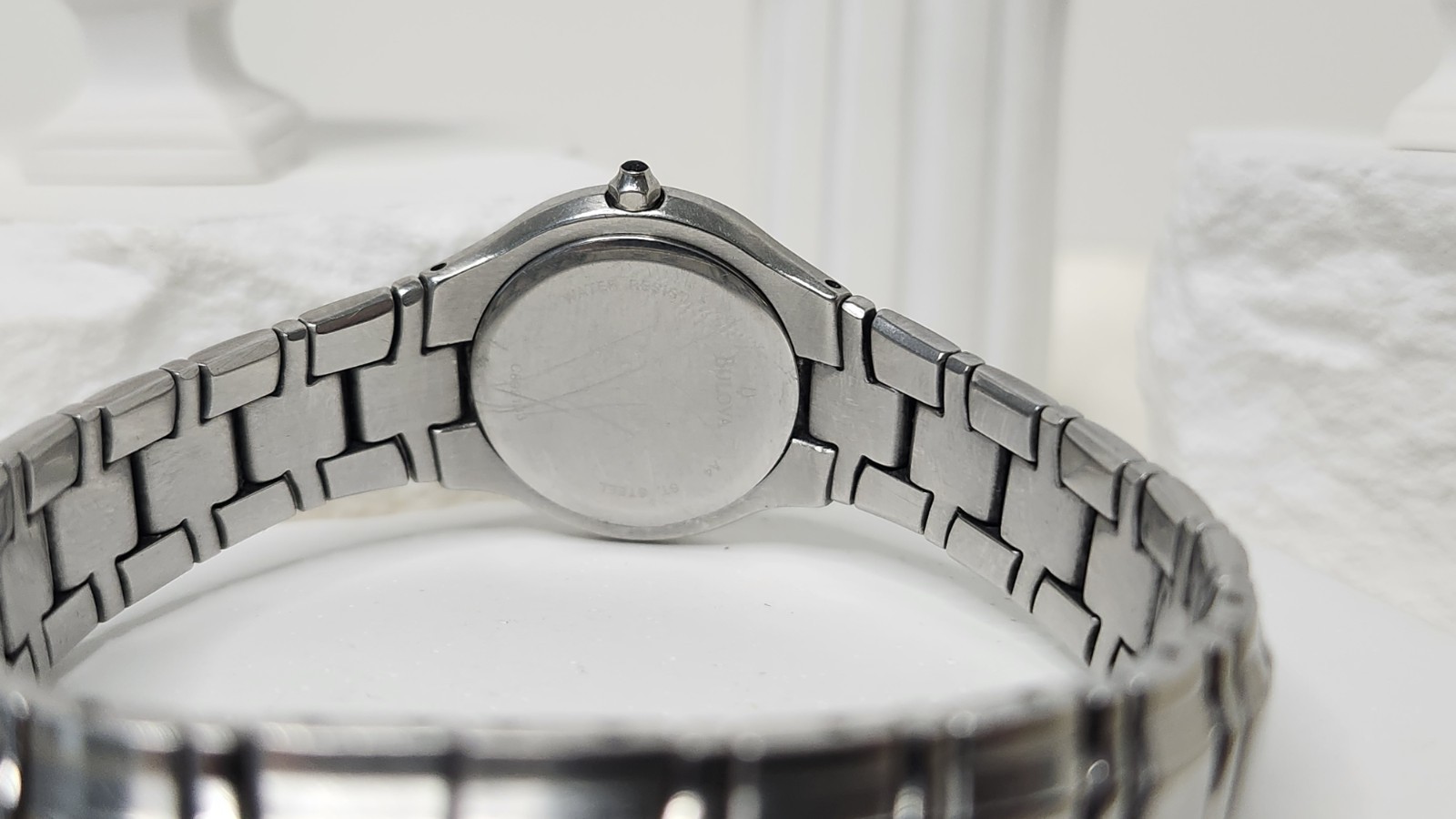 Bulova 96R02 Maestro Stainless Steel Women’s Watch With Diamonds / New Battery