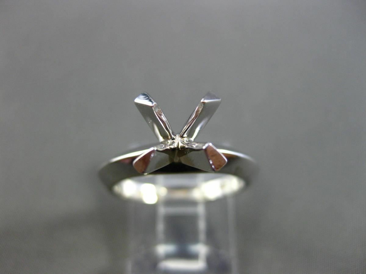 ESTATE 14KT WHITE GOLD 3D TENSION SOLITAIRE SEMI MOUNT ENGAGEMENT RING #24580
