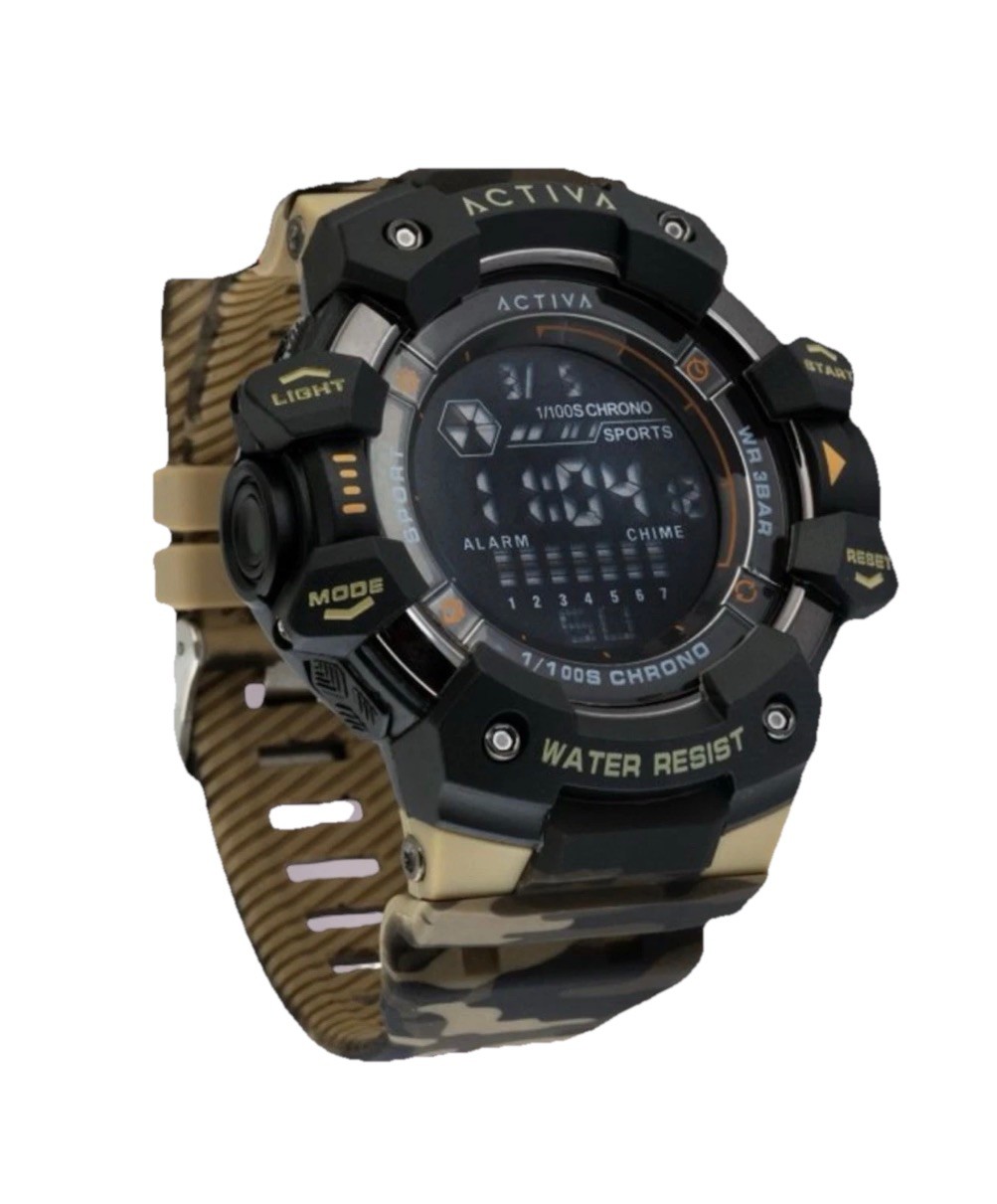 Activa Armour X Invicta Men’s 50mm Camouflage Khaki Digital Watch ACW8050MC-001