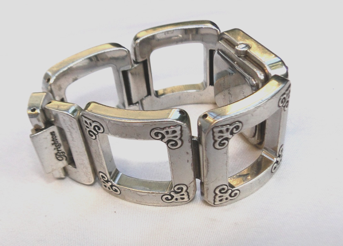 Brighton Bellerive Silver Fold Over Wrist Watch