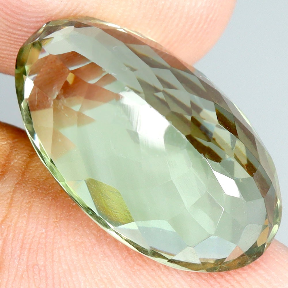 Oval Cut Natural Top Rich Green Amethyst Brazil 16.46ct 21.5x13mm Gem Full Fire