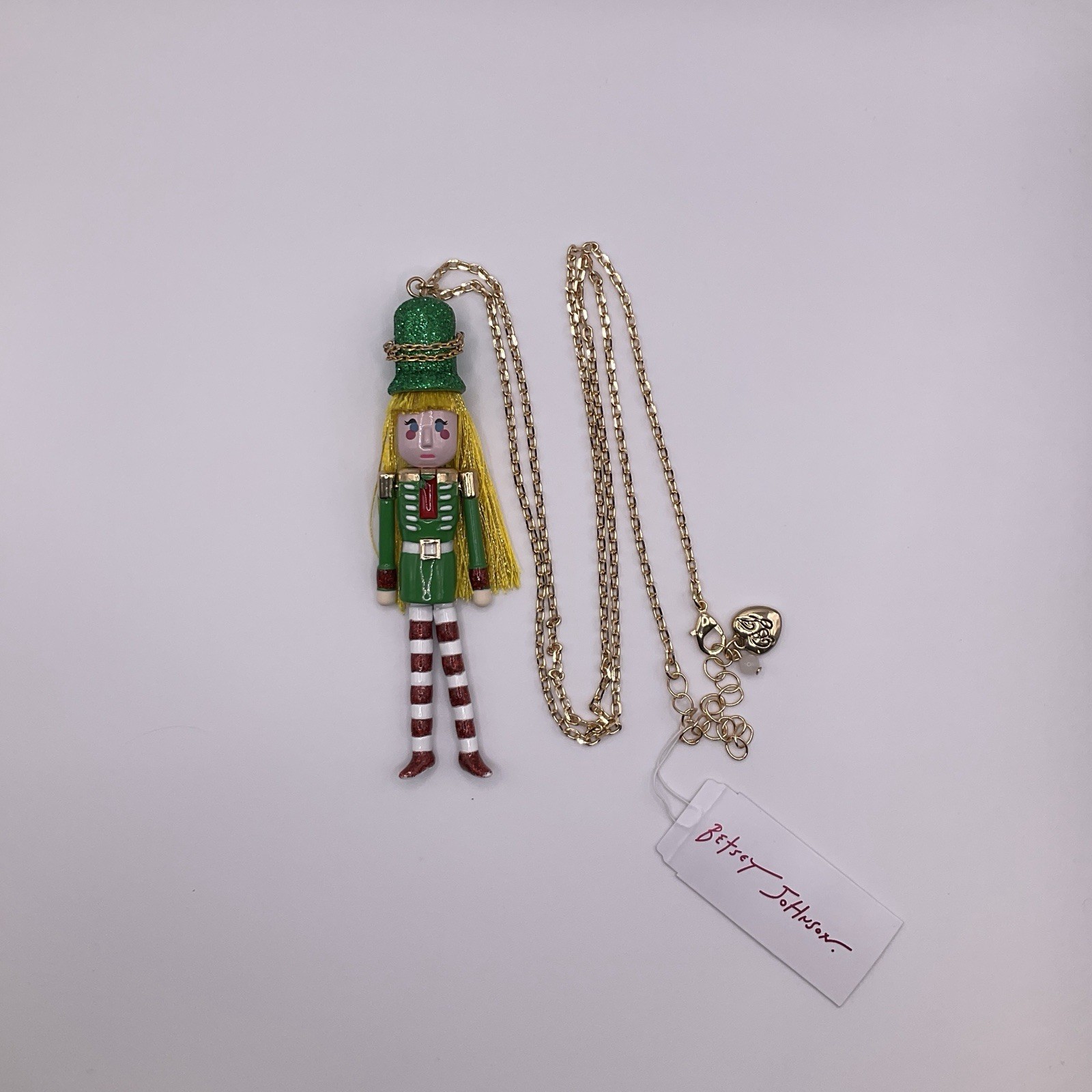 BETSEY JOHNSON Jingle Bell Bling Nutcracker Pendant Christmas