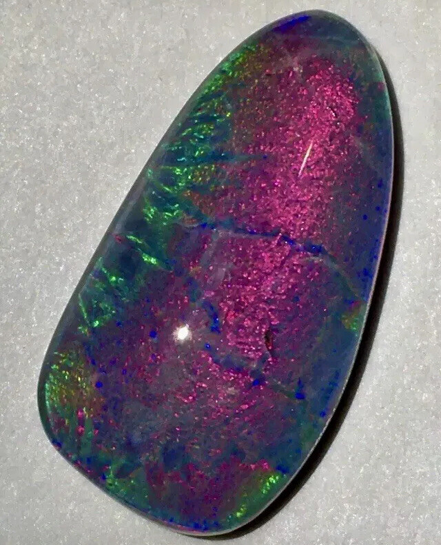 BRILLIANT GIANT 17.90cts AUSTRALIA OPAL TRIPLET RAINBOW🌈 PEACOCK HARLEQUIN FIRE