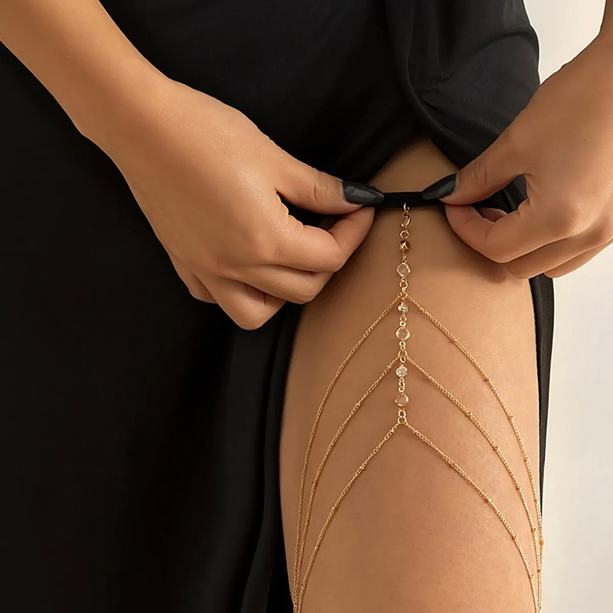 Crystal Leg Thigh Chain for Women Sexy Tassel Body Jewelry Dress Decorate