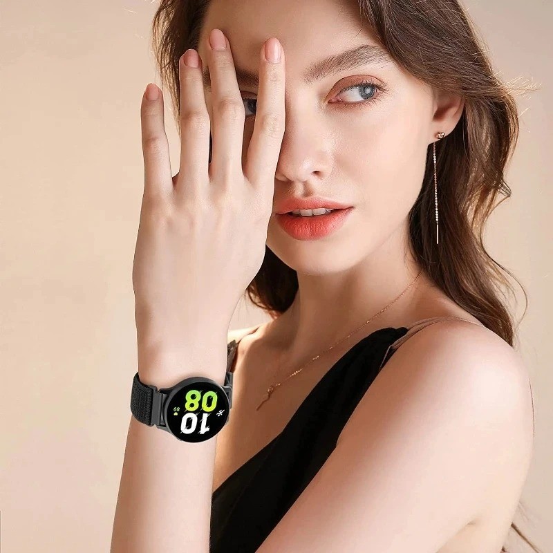 20mm 22mm Woven Nylon Sport Loop Watch Band Strap W/ Quick Release Spring Pins