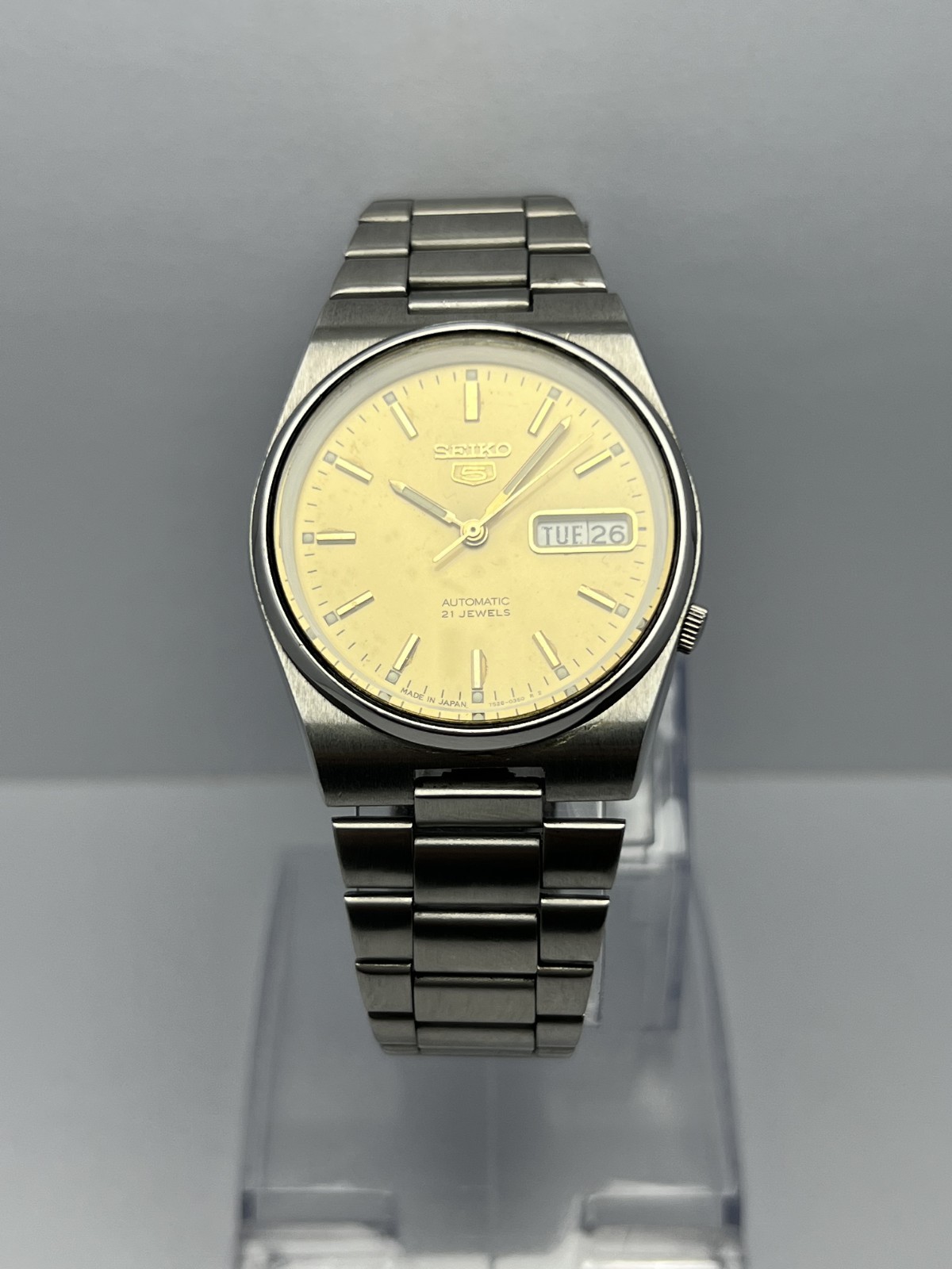Vintage Seiko 5 Automatic 7S26 Day/Date Japanese Men wrist Watch