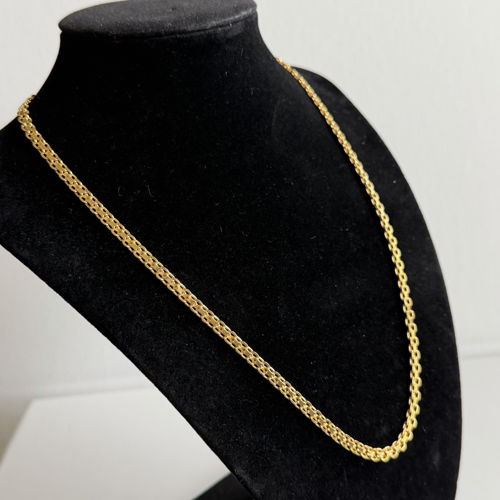 Vintage Milor Italy Sterling Silver 925 Gold Plated Necklace Approx 20 in
