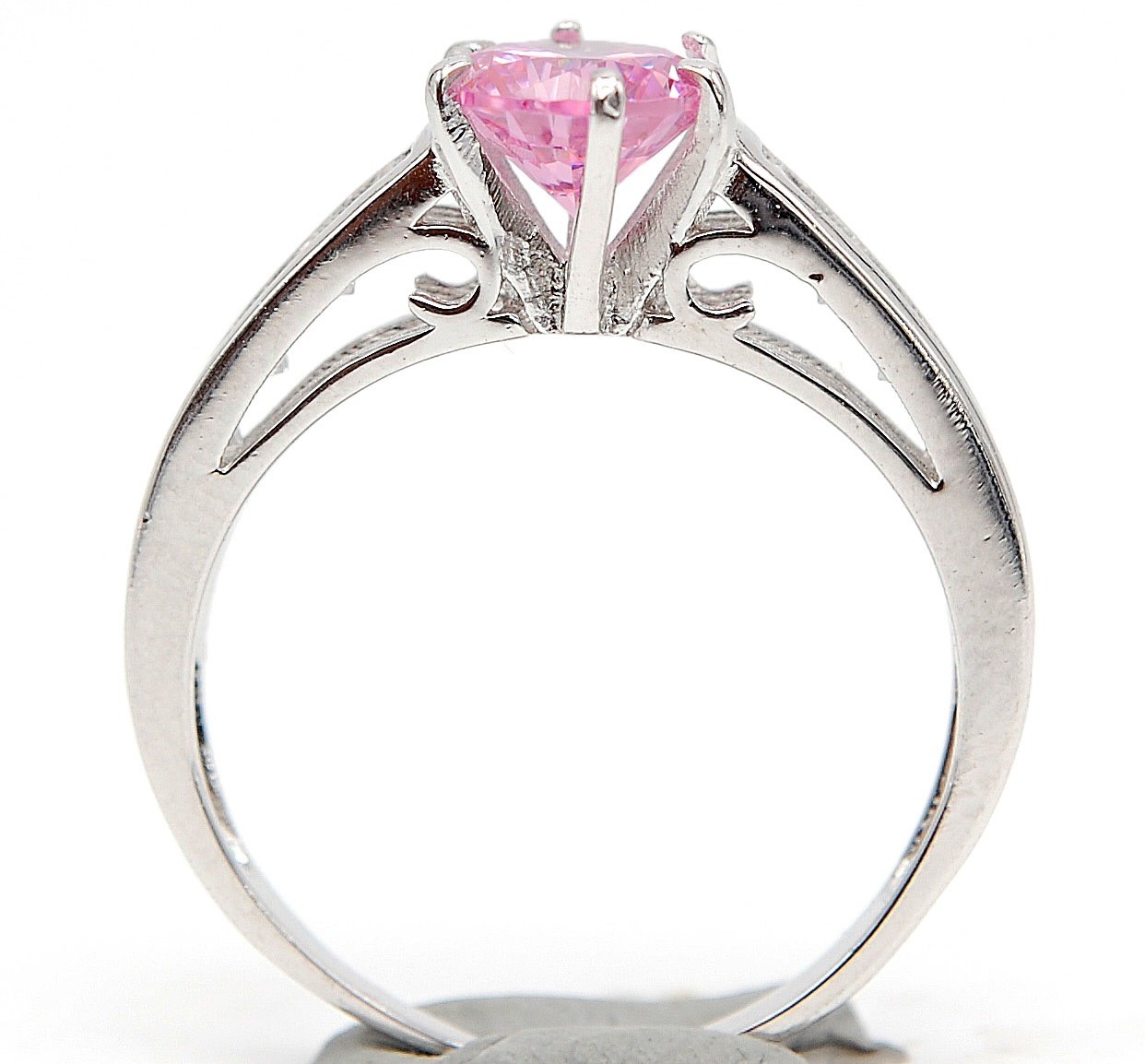 3CT Heat Treated Pink Topaz 925 Sterling Silver Ring Jewelry Sz 7 MB1-8
