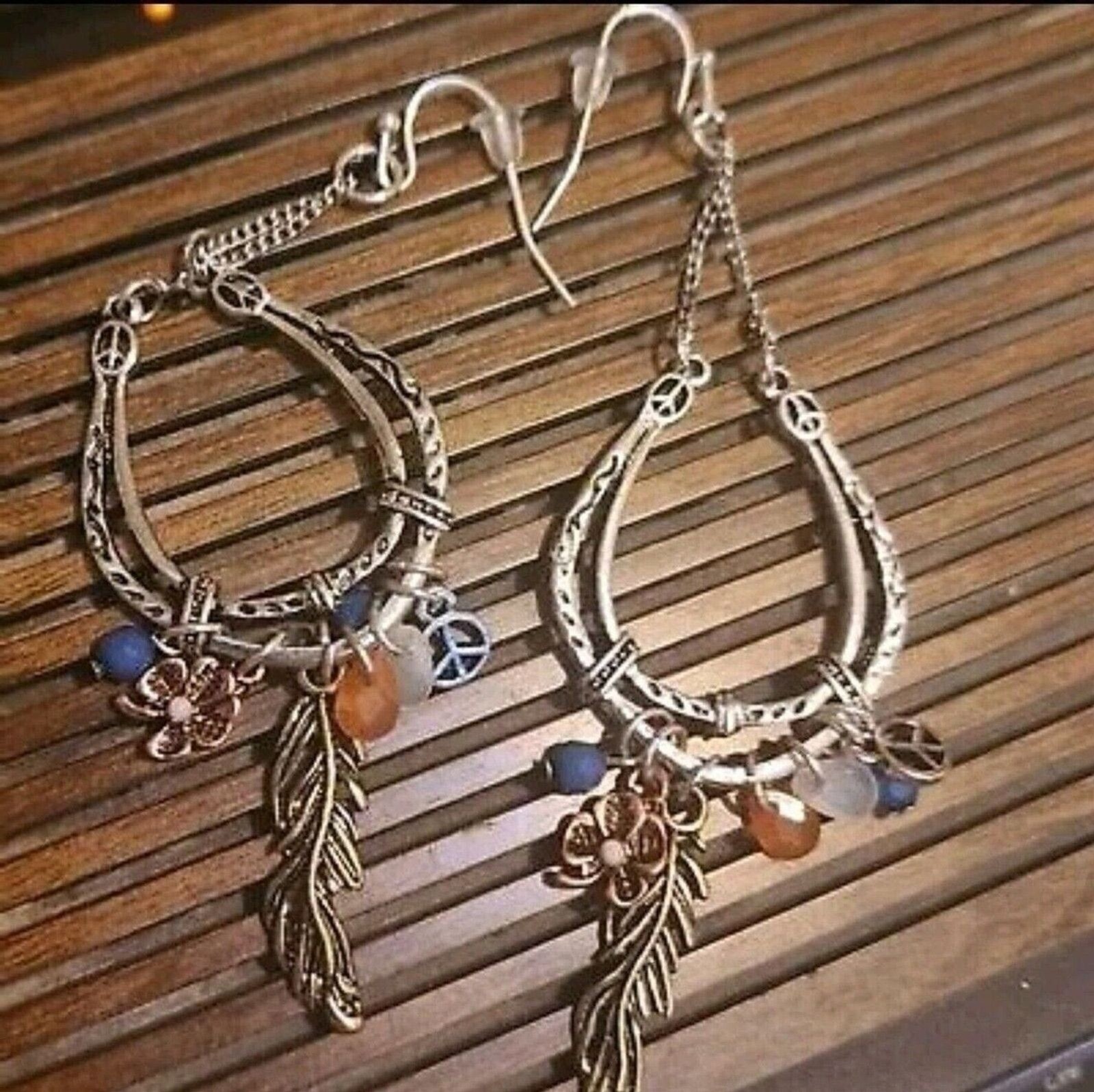 Chic Handcrafted Dangling Hoop Earrings with Chain Design Elegant