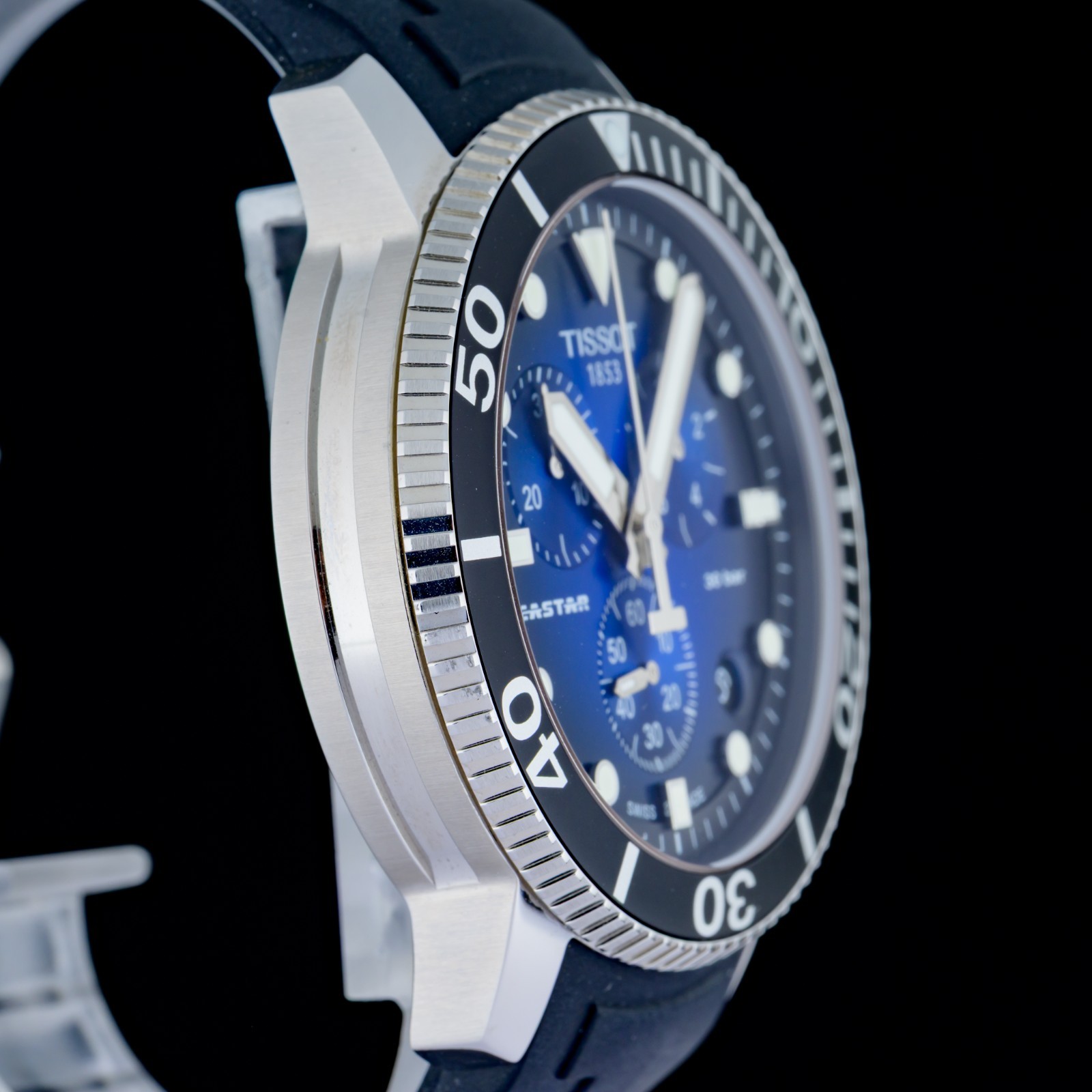 Tissot Seastar 1000 Chronograph Blue T120.417.17.041.00 Mens 45.5mm Watch + Box