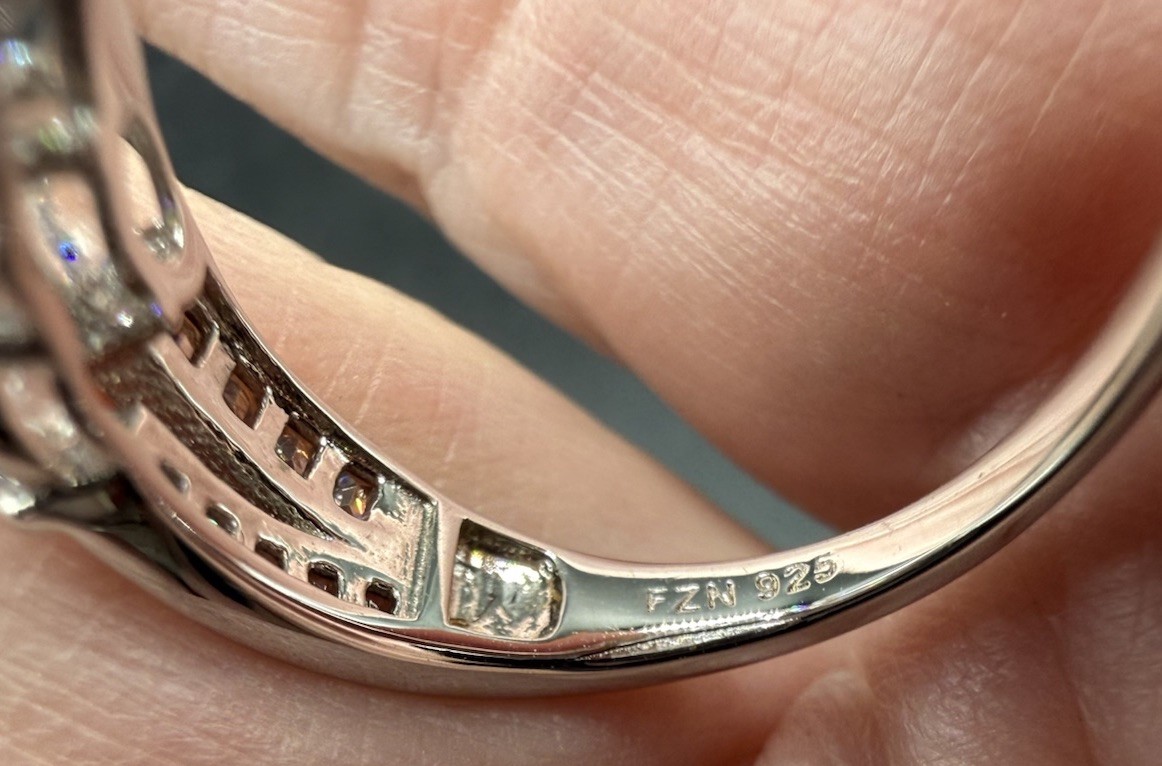 Brilliance Fine Jewelry Sterling Wedding Ring Size 7 – Simulated Diamond