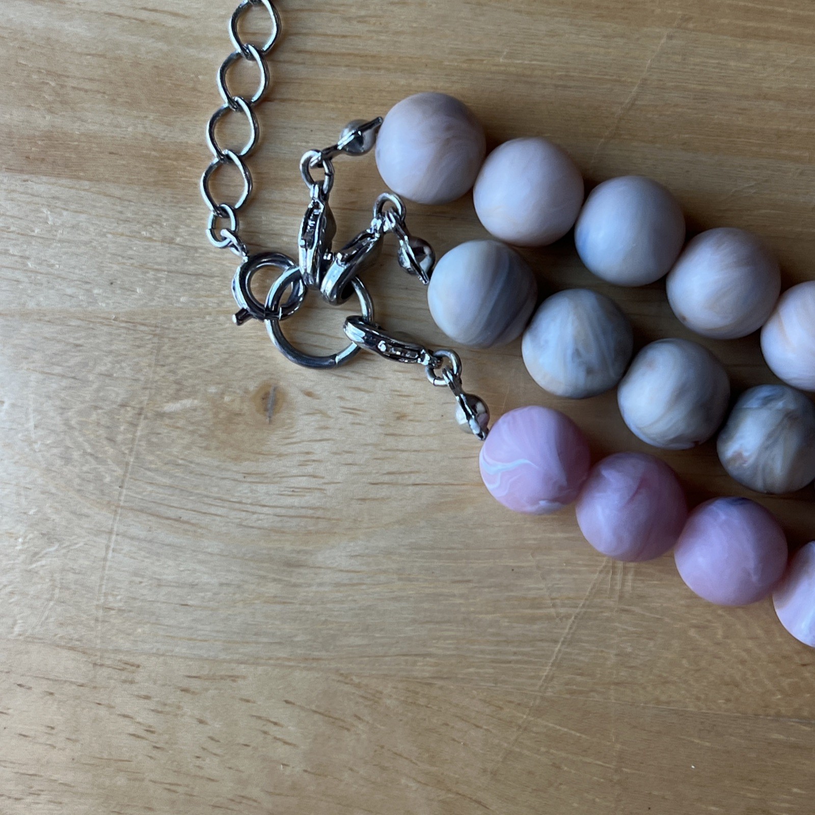 Premier Designs Choker Necklace Beige & Light Rose NIB