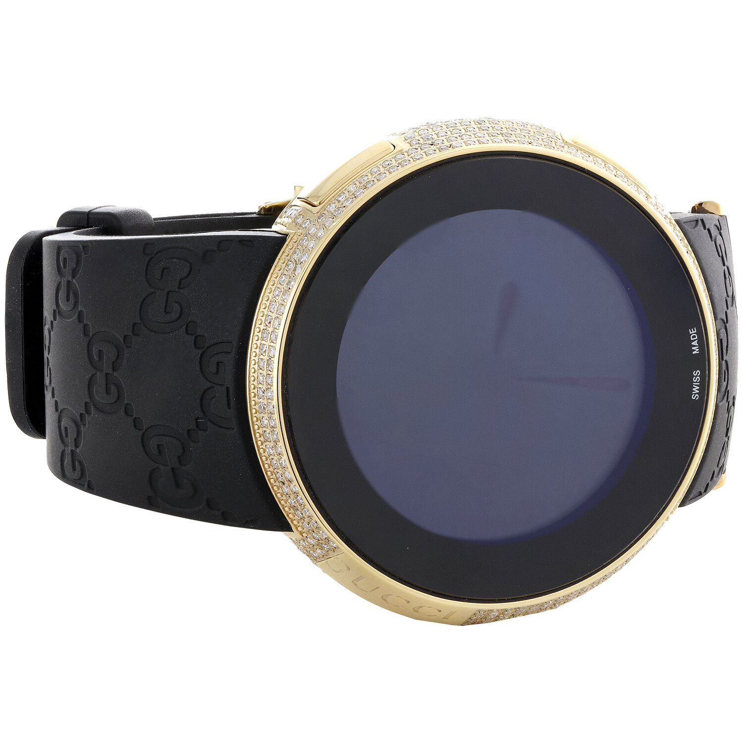Diamond Gucci I-Gucci Watch Digital Grammy Edition YA114215 Black/Gold 2.5 CT.