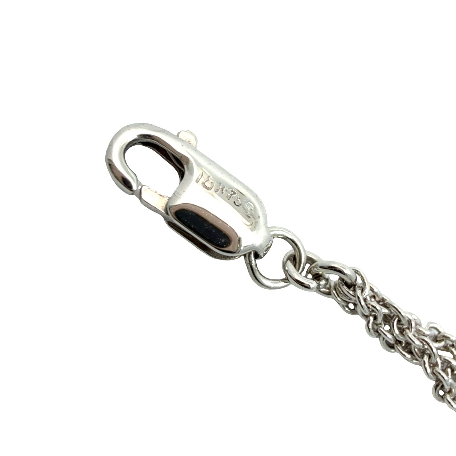 18k White Gold Multi-Strand 0.23cttw Diamond Station Chain Bracelet 7″
