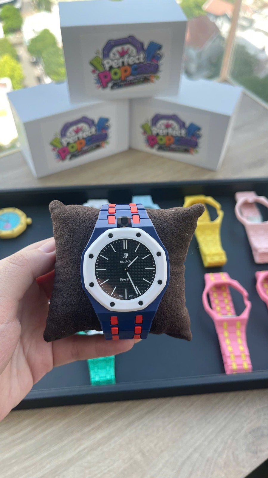 Luxury Custom Perfect Case/Band for AP X Swatch Royal Pop FULL CERAMIC SHIP NOW