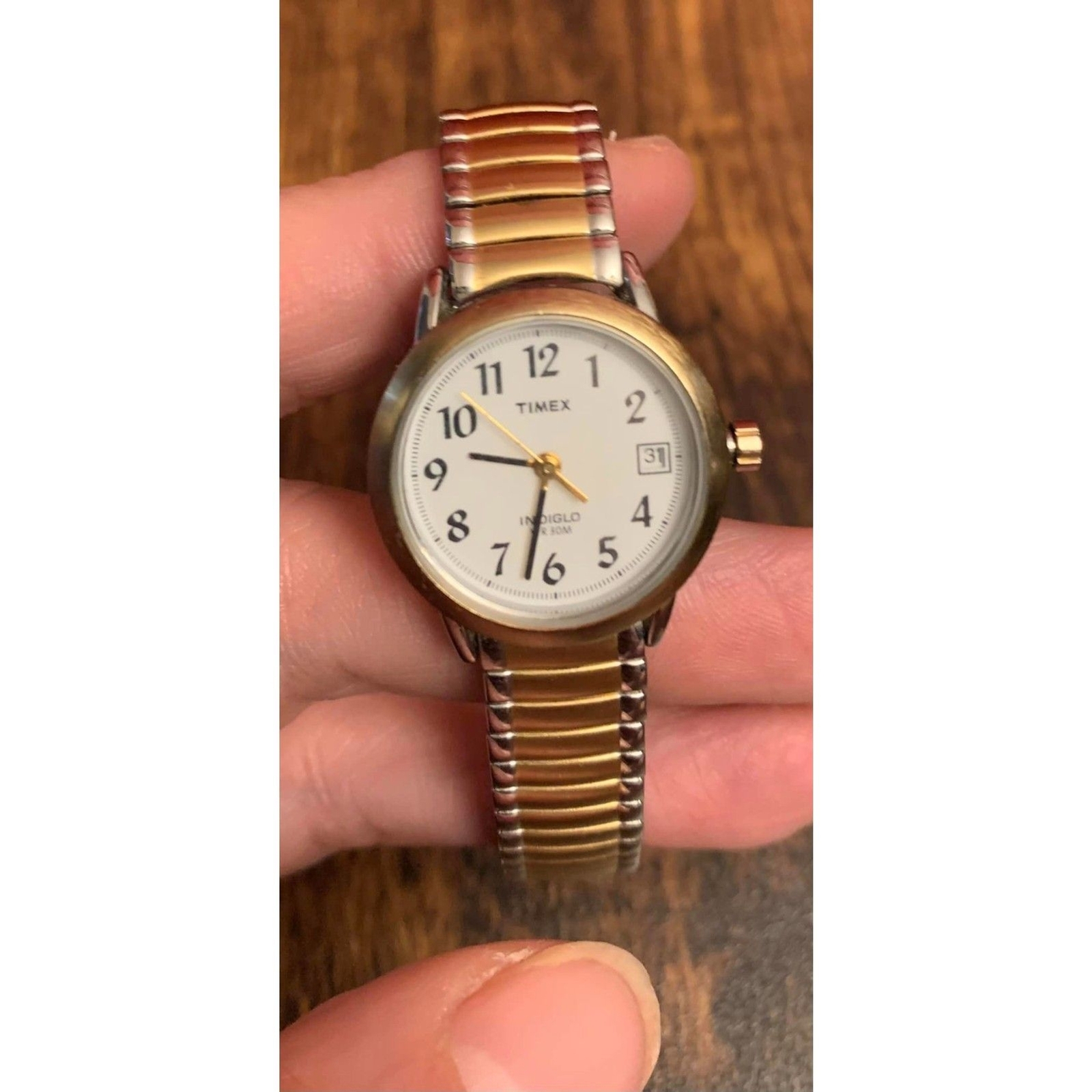 Timex Womens T2H491 Xtra Long Two Toned Easy Read LIGHT UP DIAL Water resist