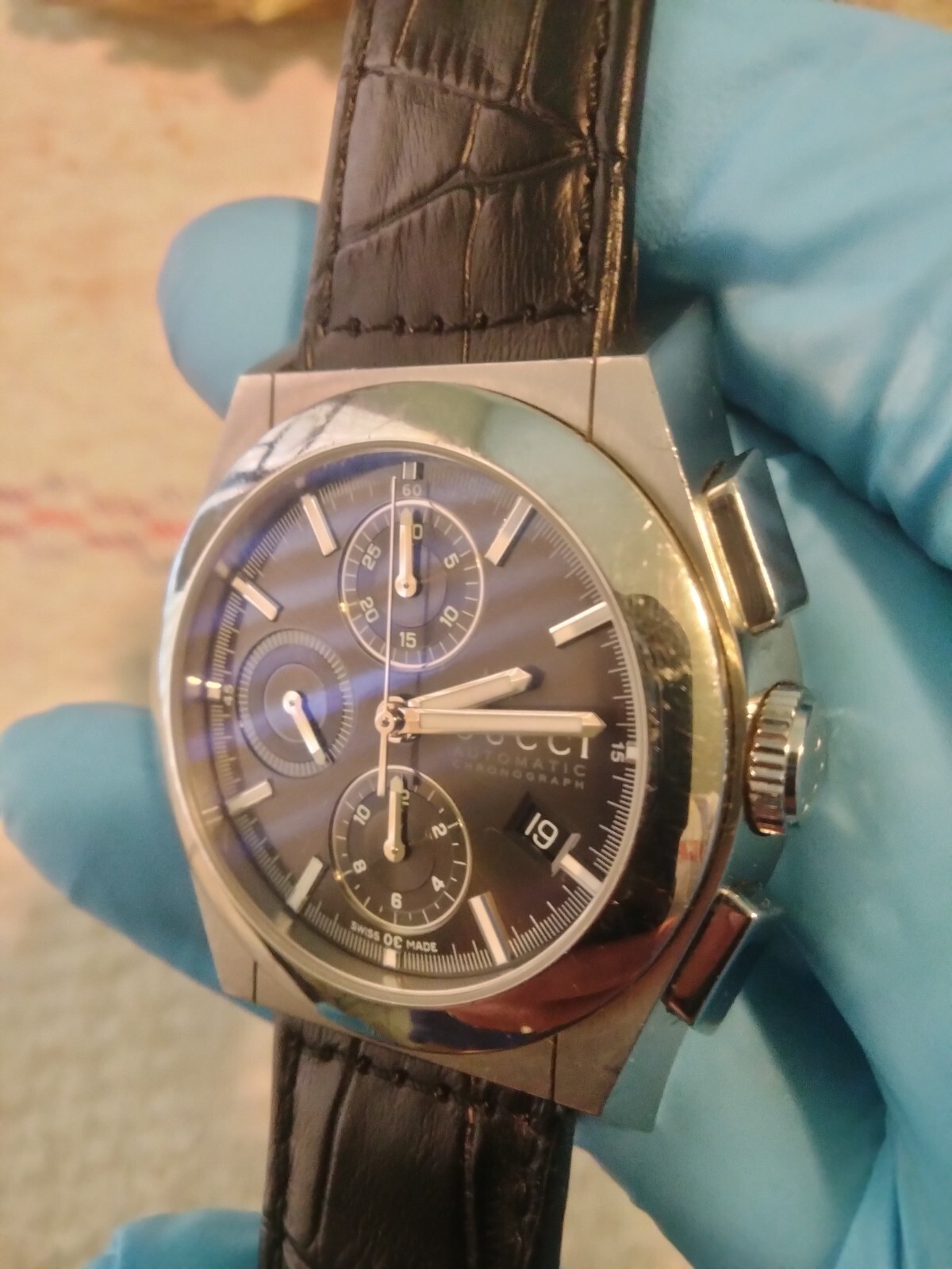 Gucci Pantheon 115.2 Men Automatic 44 mm Chronograph YA115205 Watch $2495