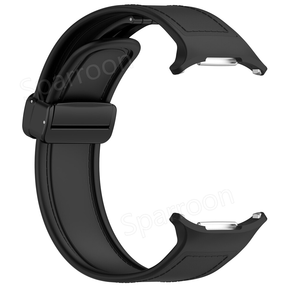 Magnetic Silicone Leather Strap Watch Band For Samsung Galaxy Watch 7 Ultra 47mm