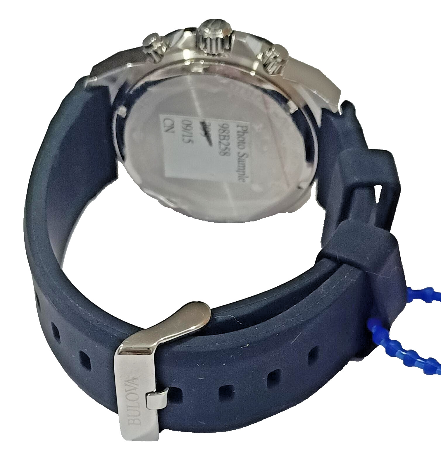 98B258 BULOVA MARINE STAR CHRONOGRAHP BLUR DIAL MEN’S WATCH “Photo Sample” M-474