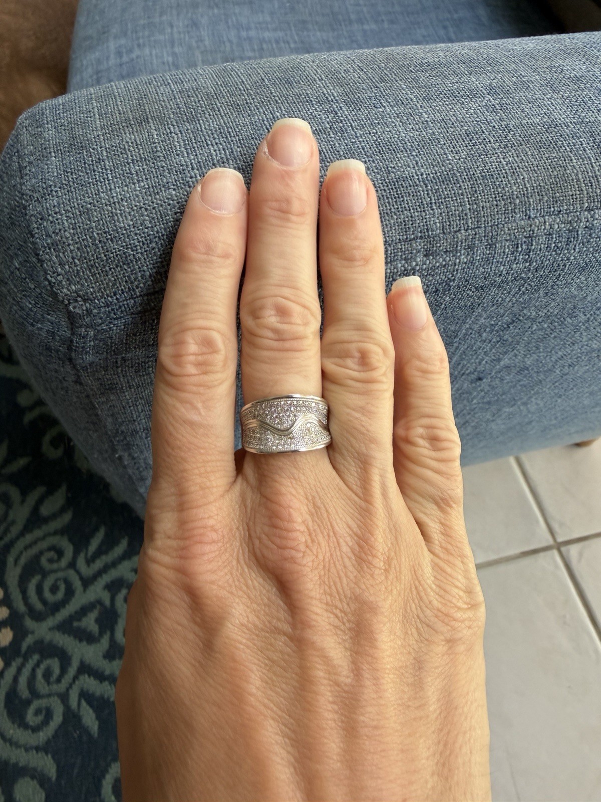 White Sapphire, Stunning, Right Hand Ring